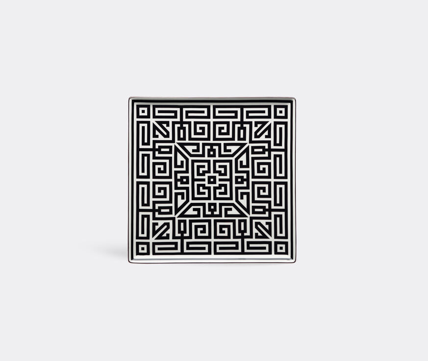 Ginori 1735 'Labirinto' vide poche squared plate, black  RIGI20LAB095BLK