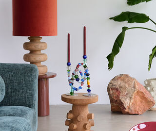 POLSPOTTEN 'Beads' candle holder, multicolor MULTICOLOUR POLS25CAN306MUL