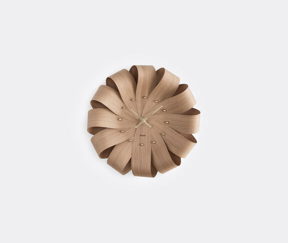 Nomon 'Brisa' clock, oak and brass LIGHT BROWN NOMO21BRI224BRW