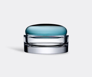 Nude 'Ecrin' lidded vessel, wide, petroleum green GREEN NUDE20ECR715BLU