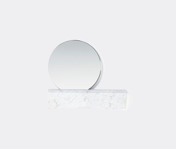 Aparentment 'Sacred' mirror, round transparent, white APAR19SAC203TRA