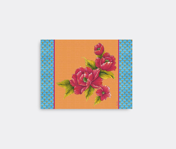 Lisa Corti 'Masonite' rectangular placemat, set of two, azalea turquoise undefined ${masterID} 2