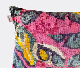 Les-Ottomans Velvet cushion, magenta and blue MULTICOLOUR OTTO25SIL828MUL
