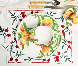 Les-Ottomans 'Pomegranate' charger plate, multicolor MULTICOLOUR OTTO25POM560MUL