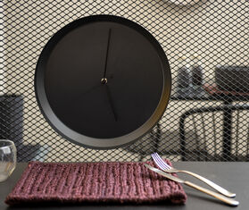 Atipico 'Dish' wall clock, black MULTICOLOUR ATIP20DIS113GRY