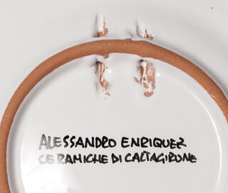 Casa Alessandro Enriquez Tavola Italiana' dessert plate, set of four, multicolor MULTICOLOUR ALEN26SET652MUL