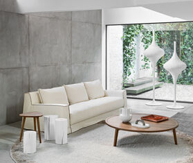 Gervasoni 1882 &#39;Log&#39; side table, medium, white WHITE GERV25LOG010WHI