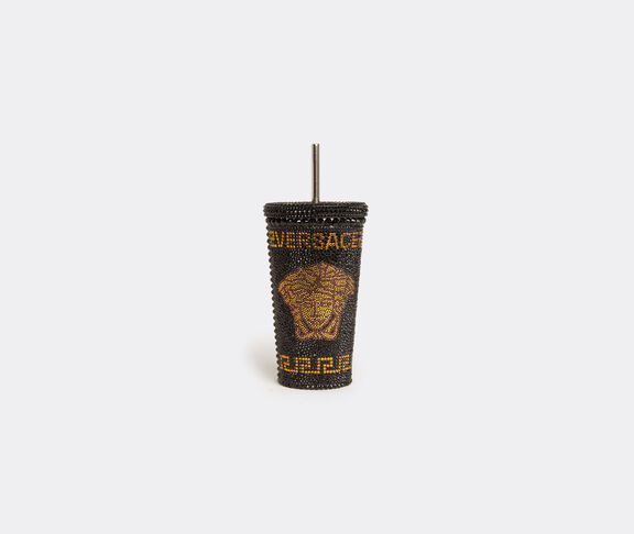 Versace 'Medusa' studded travel cup mug, black BLACK VERS22TRA732BLK