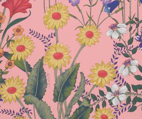 Gucci 'Flora' wallpaper, pink MULTICOLOUR GUCC20FLO655PIN