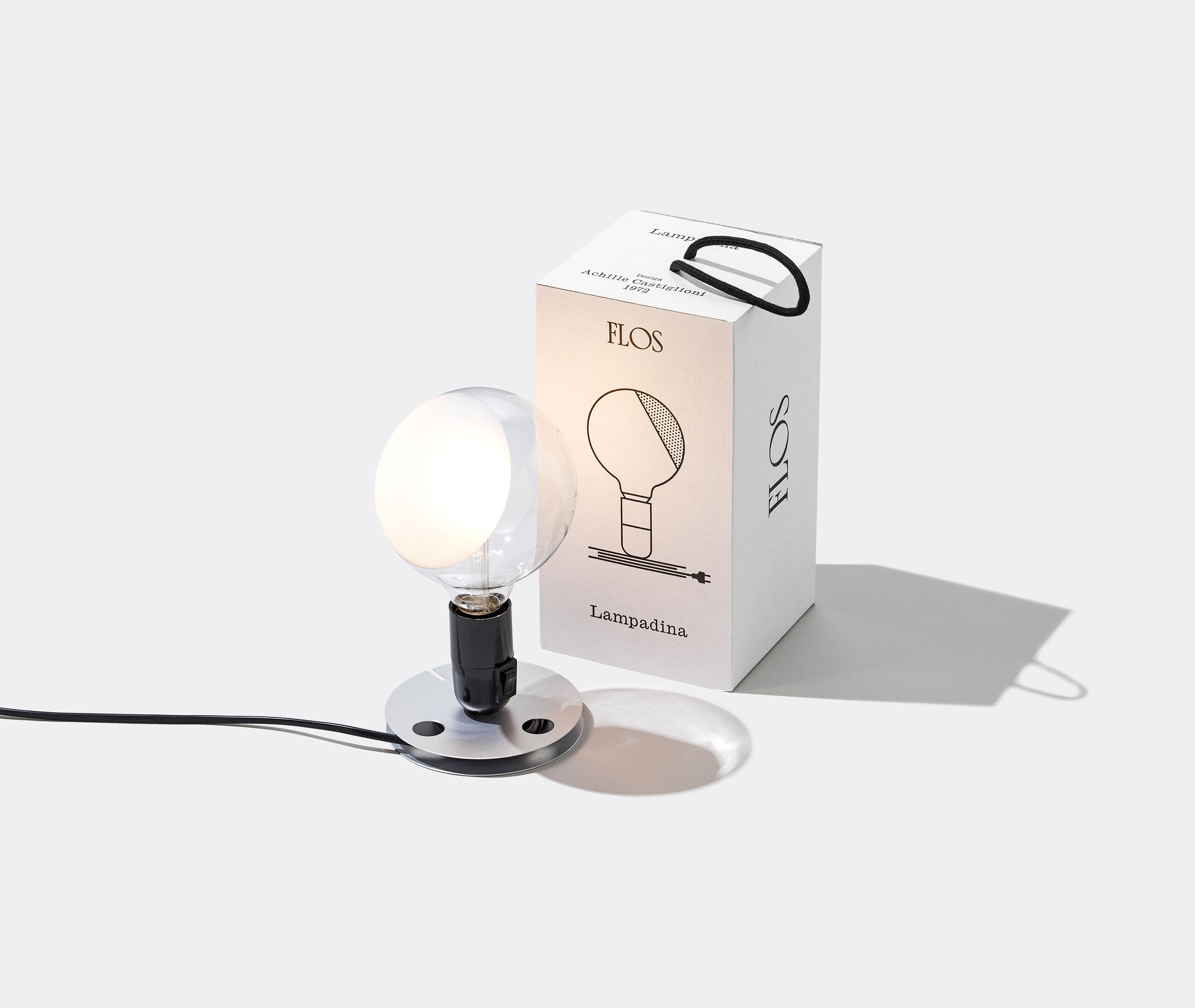 Lampadina' table lamp, black, US plug by Flos | Lighting | FRANKBROS