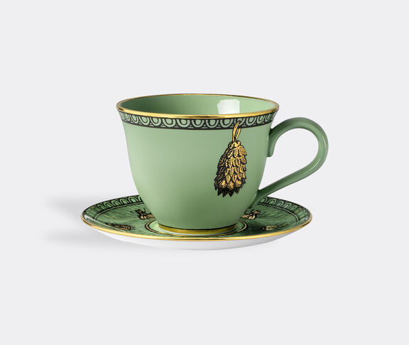 Gucci 'Odissey' coffee cup with saucer, set of two, green GREEN GUCC22ODI366GRN