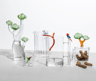 Ichendorf Milano 'Talking Trees' jug with cockatoo, multicolor MULTICOLOUR ICMI26TAL734MUL