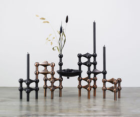 Stoff Nagel 'Stoff' candles, six pieces, black BLACK STOF20STO815BLK