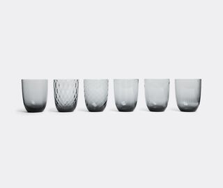 NasonMoretti 'Idra' water glass, set of six GREY NAMO16WAT231GRY