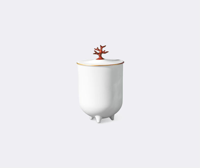 L'Objet Footed coral candle WHITE LOBJ22FOO477MUL