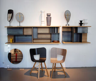 Col&eacute; 'Tria' chair, ivory and black MULTICOLOUR COIT20TRI245MUL