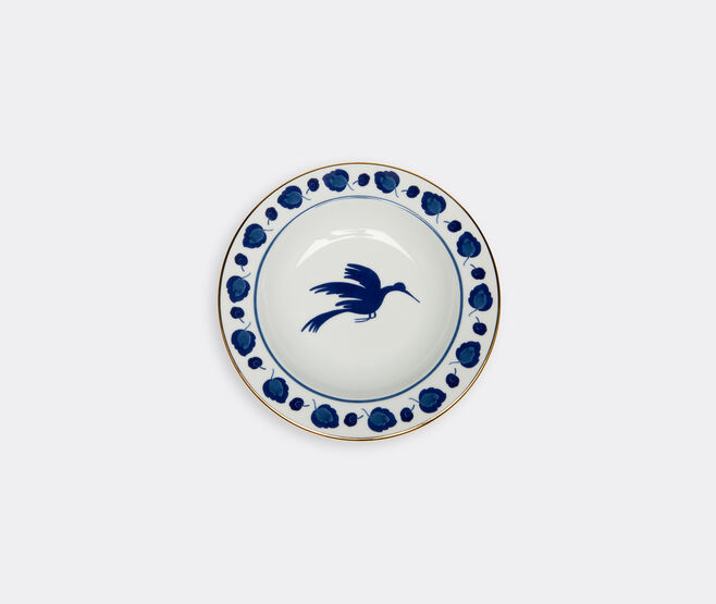 La DoubleJ 'Wildbird' soup and dinner plate set MULTICOLOUR LADJ19WIL334BLU