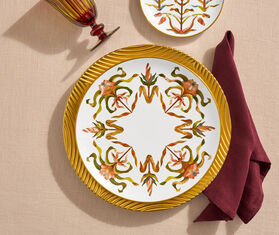 L'Objet 'Grand Tour' dinner plate, multicolor and gold MULTICOLOUR LOBJ26GRA074MUL