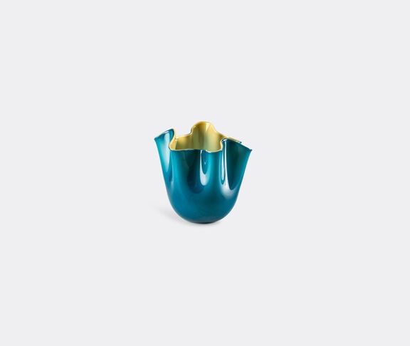 Venini 'Fazzoletto Opalino' vase, S, horizon and amber blue, amber ${masterID}