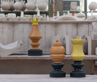 Nuove Forme 'Chess King', yellow and green MULTICOLOUR NUFO22SCA427MUL