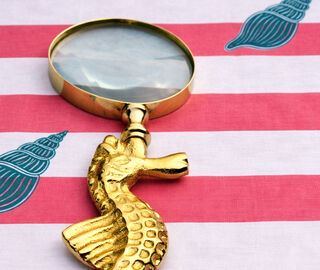 Les-Ottomans 'Seahorse' magnifying glass, gold MULTICOLOUR OTTO26MAG143MUL