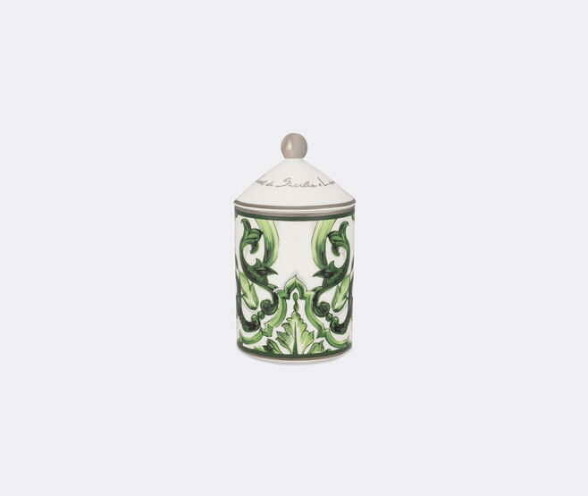 Dolce&Gabbana Casa 'Maiolica' porcelain scented candle, Sicilian neroli and lemon, green GREEN DGCA25POR262GRN