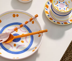 &amp;k Amsterdam &#39;Boavista&#39; salad bowl, pink MULTICOLOUR AMST25SAL883MUL