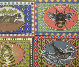 Gucci Tiger cards print wallpaper MULTICOLOUR GUCC18TIG182MUL