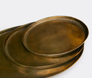 POLSPOTTEN 'Platter' oval, set of three GOLD POLS22PLA303GOL