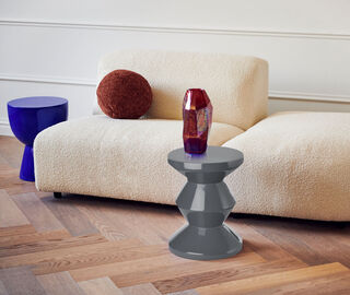 POLSPOTTEN 'Zig Zag' stool, grey GREY POLS22ZIG785GRY
