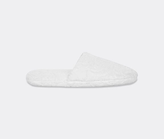 Dolce&Gabbana Casa White Jacquard Slippers - Dg Logo - M undefined ${masterID} 2