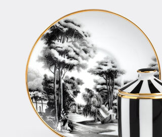 Simone Guidarelli Home 'Imperial Garden' lidded espresso cup and saucer, black and white MULTICOLOUR SIMO26SOU003MUL