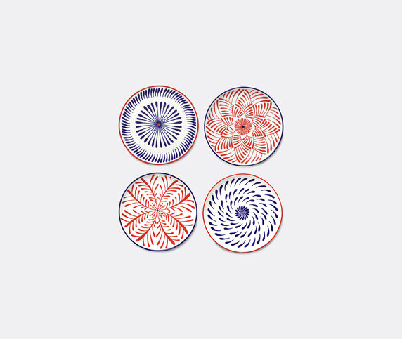 Serax 'Bazaar' dinner plate, set of four, red and blue MULTICOLOUR SERA26DIN015RED