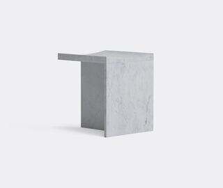 MCGANNON SAAD 'Thebes' stool, bianco Carrara WHITE MCSA25THE204WHI