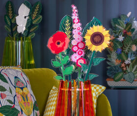 VESTA 'Primavera' flower, set of five, multicolor MULTICOLOR VEST26BOU004MUL