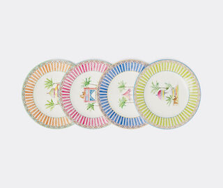 Lisa Corti 'Sariska' dessert plate, set of four, multicolor MULTICOLOUR LICO25SET817MUL