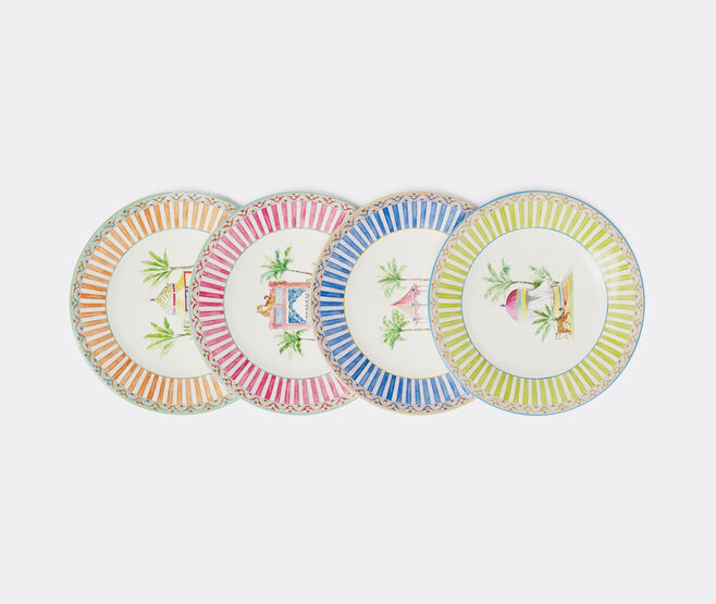 Lisa Corti 'Sariska' dessert plate, set of four, multicolor MULTICOLOUR LICO25SET817MUL