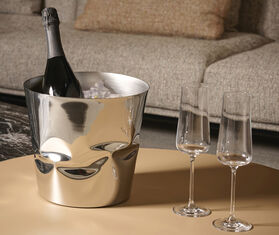 Alessi &#39;Compressioni&#39; wine cooler, steel SILVER ALES25COM389SIL