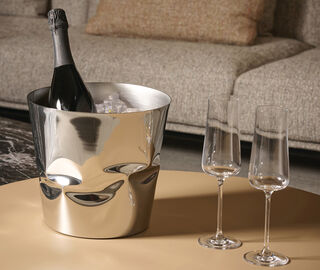 Alessi 'Compressioni' wine cooler, steel SILVER ALES25COM389SIL