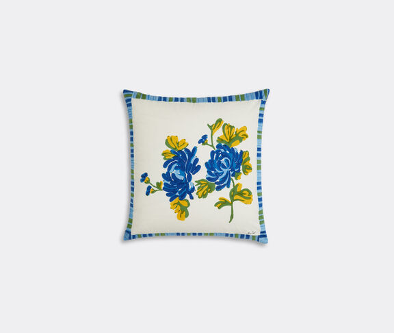 Lisa Corti 'Vienna' cushion, medium, blue and cream undefined ${masterID}