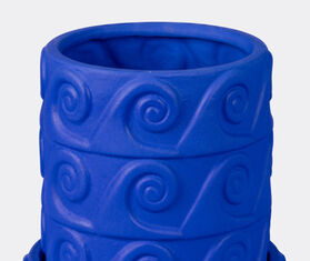 Seletti &#39;Magna Graecia, Onda&#39; terracotta vase with saucer, cobalt blue BLUE SELE25TER952BLU