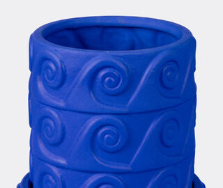 Seletti 'Magna Graecia, Onda' terracotta vase with saucer, cobalt blue BLUE SELE25TER952BLU