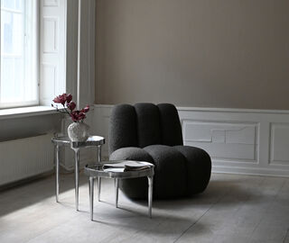 101 Copenhagen 'Phantom' table, tall, chrome SILVER COPH24PHA703SIL
