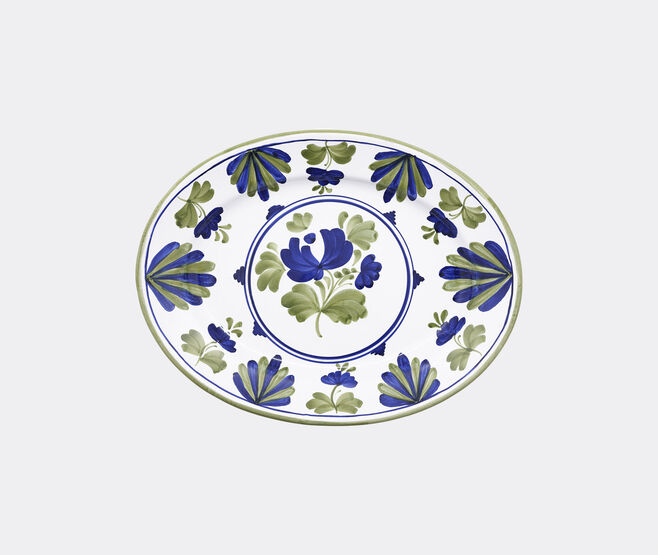 Cabana 'Blossom' oval serving plate, blue MULTICOLOUR CABA23BLO194MUL