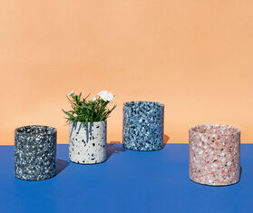 XLBoom 'Terrazzo' pot, white WHITE XLBO19TER222WHI