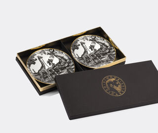 Simone Guidarelli Home 'Sunset Safari' bread plate, set of two, black and white MULTICOLOUR SIMO26SOU785MUL