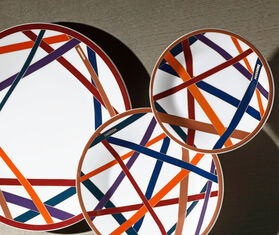 Missoni &#39;Nastri&#39; dinner plate, set of six MULTICOLOUR MIHO23NAS804MUL