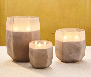 ONNO Collection 'Terre Light Smoked' candle Zanzibar scent, medium GREY ONNO23CAN037GRY