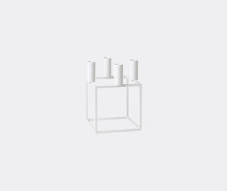 Audo Copenhagen 'Kubus 4' candleholder, white WHITE BYLA22KUB040WHI