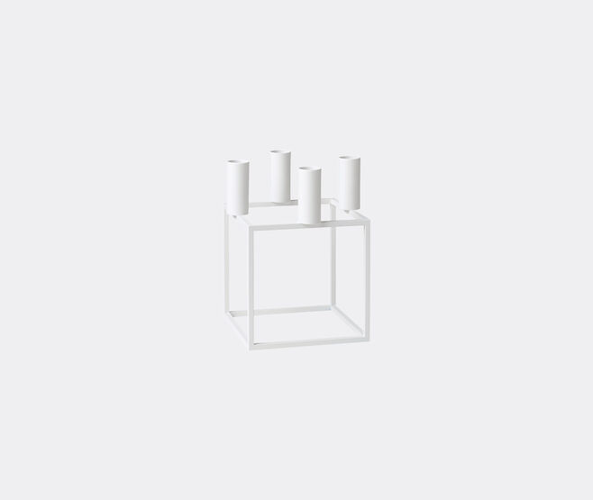 Audo Copenhagen 'Kubus 4' candleholder, white WHITE BYLA22KUB040WHI